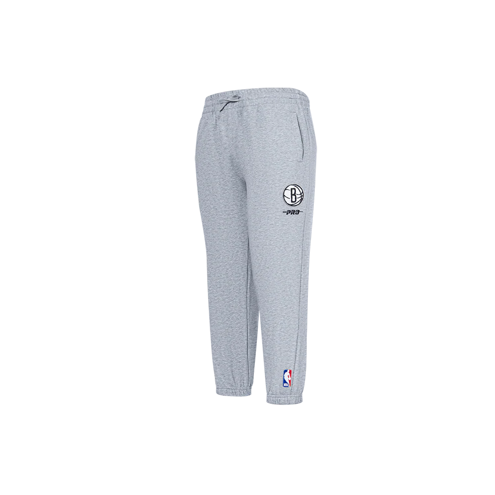 NBA BROOKLYN NETS CLASSIC UNISEX LITTLE BOYS FLC SWEATPANT (HEATHER GREY)
