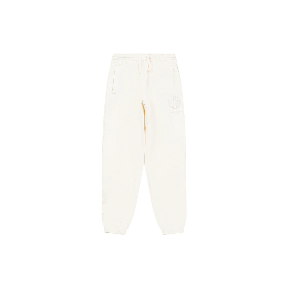NBA BROOKLYN NETS NEUTRAL LITTLE BOYS FLC SWEATPANT (EGGSHELL) - Image 4