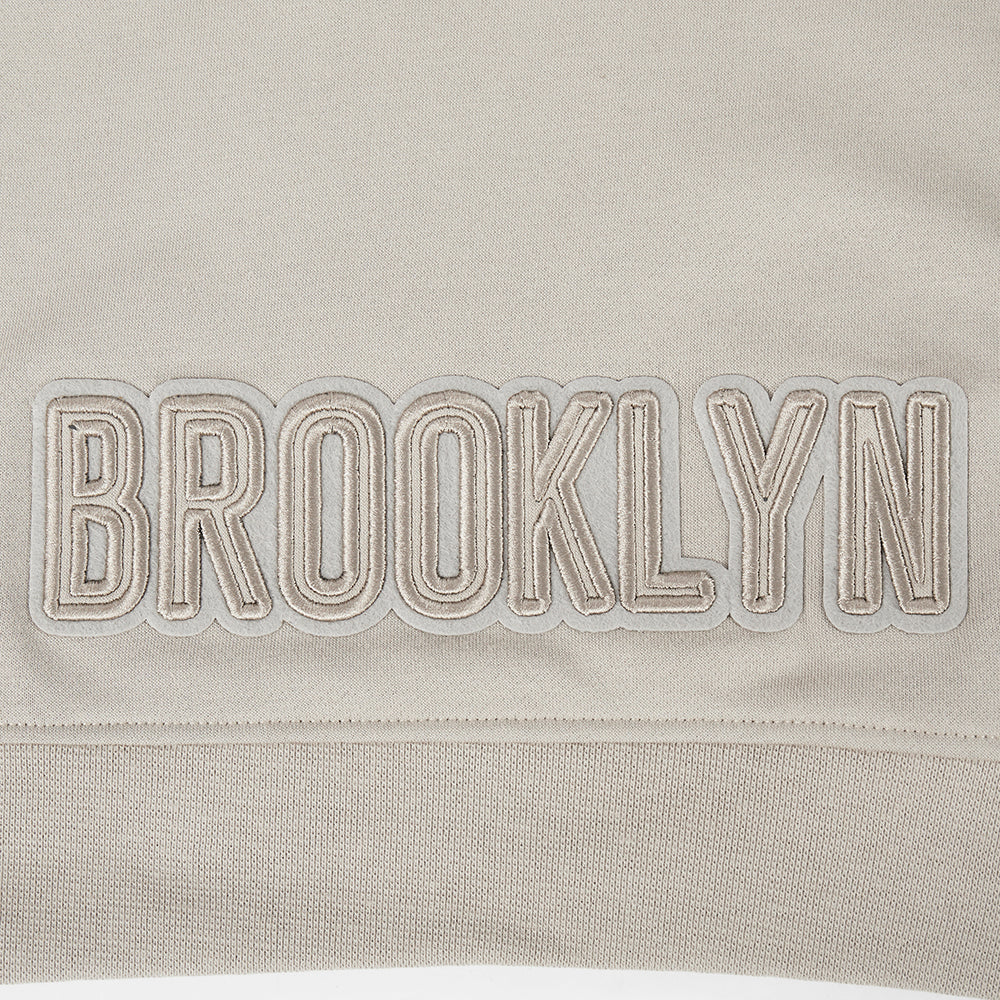 NBA BROOKLYN NETS NEUTRAL LITTLE GIRLS FLC PO HOODIE (TAUPE) - Image 6