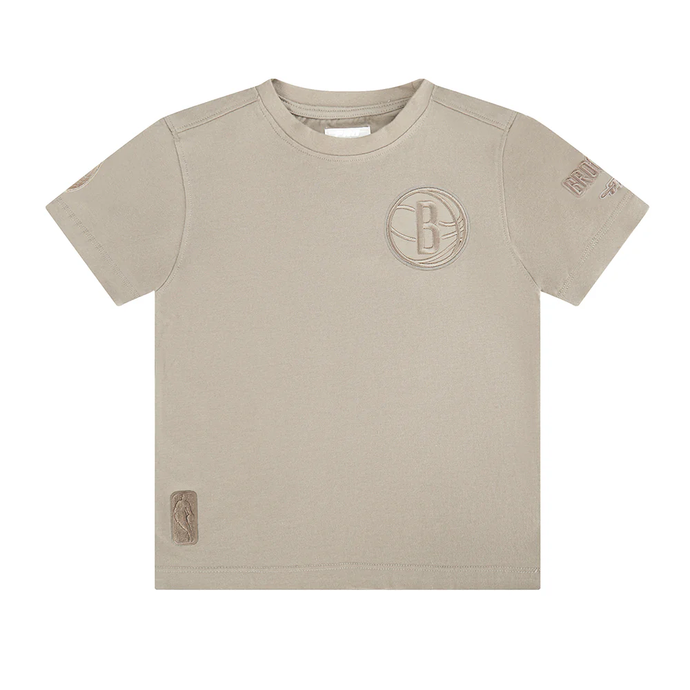 NBA BROOKLYN NETS NEUTRAL TODDLER BOYS SHORT SLEEVE TEE (TAUPE) - Image 3