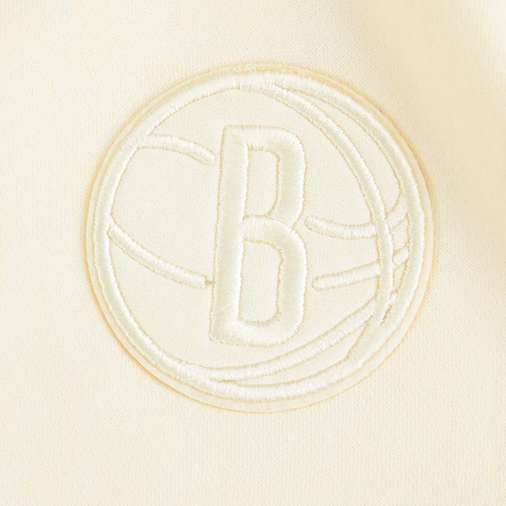 NBA BROOKLYN NETS NEUTRAL TODDLER BOYS FLEECE PULLOVER HOODIE (EGGSHELL) - Image 7