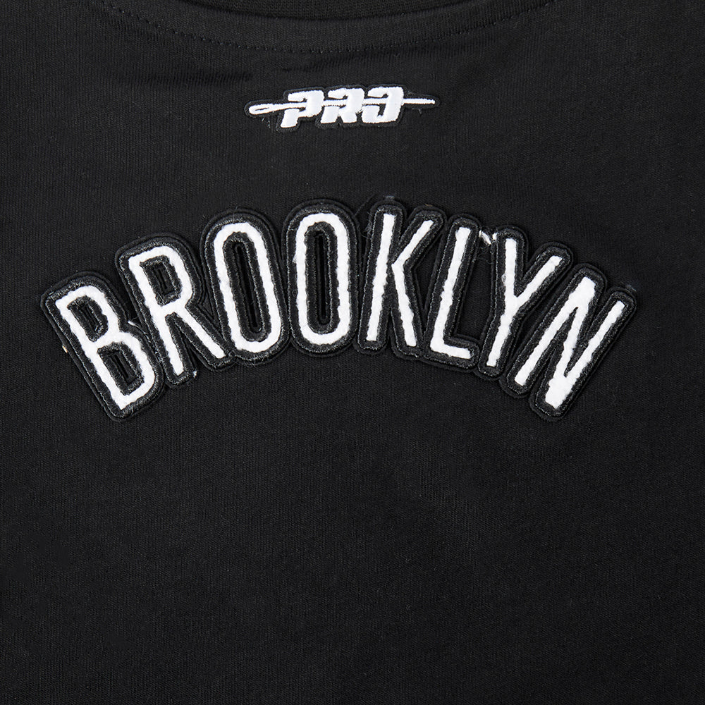 NBA BROOKLYN NETS CLASSIC TODDLER GIRLS SHORT SLEEVE BOXY TEE (BLACK) - Image 8