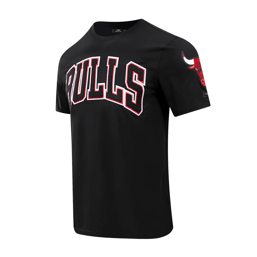 NBA CHICAGO BULLS CLASSIC CHENILLE MEN'S TEE (BLACK) - Image 2