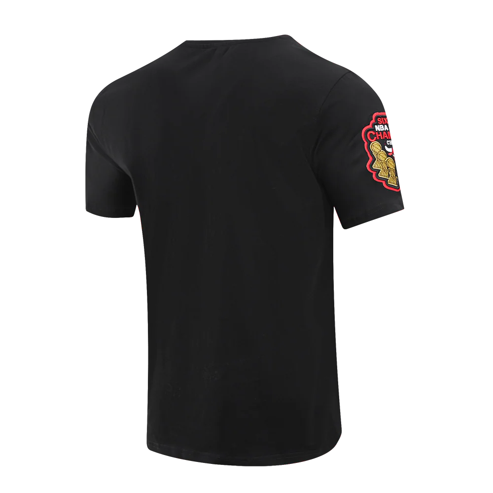 NBA CHICAGO BULLS CLASSIC CHENILLE MEN'S TEE (BLACK) - Image 4