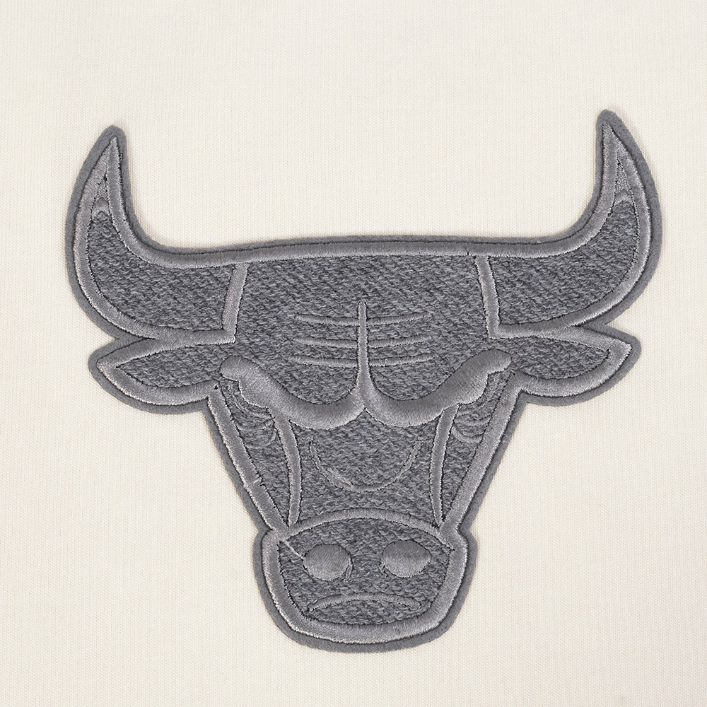 NBA CHICAGO BULLS REVERSE FRENCH TERRY MEN'S COTTON JERSEY DROP SHOULDER TEE (EGGSHELL) - Image 5