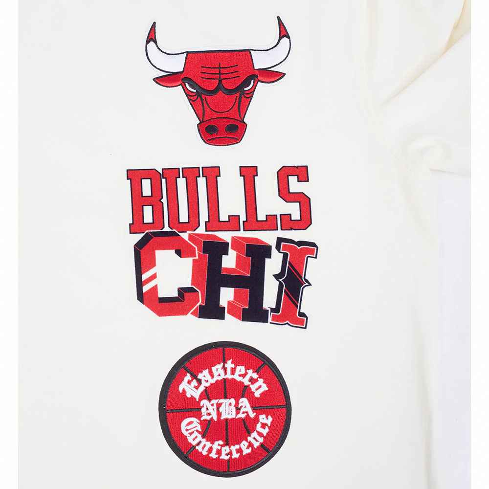 NBA CHICAGO BULLS RETRO CASCADE MEN'S RINGER TEE (EGGSHELL/ RED) - Image 6