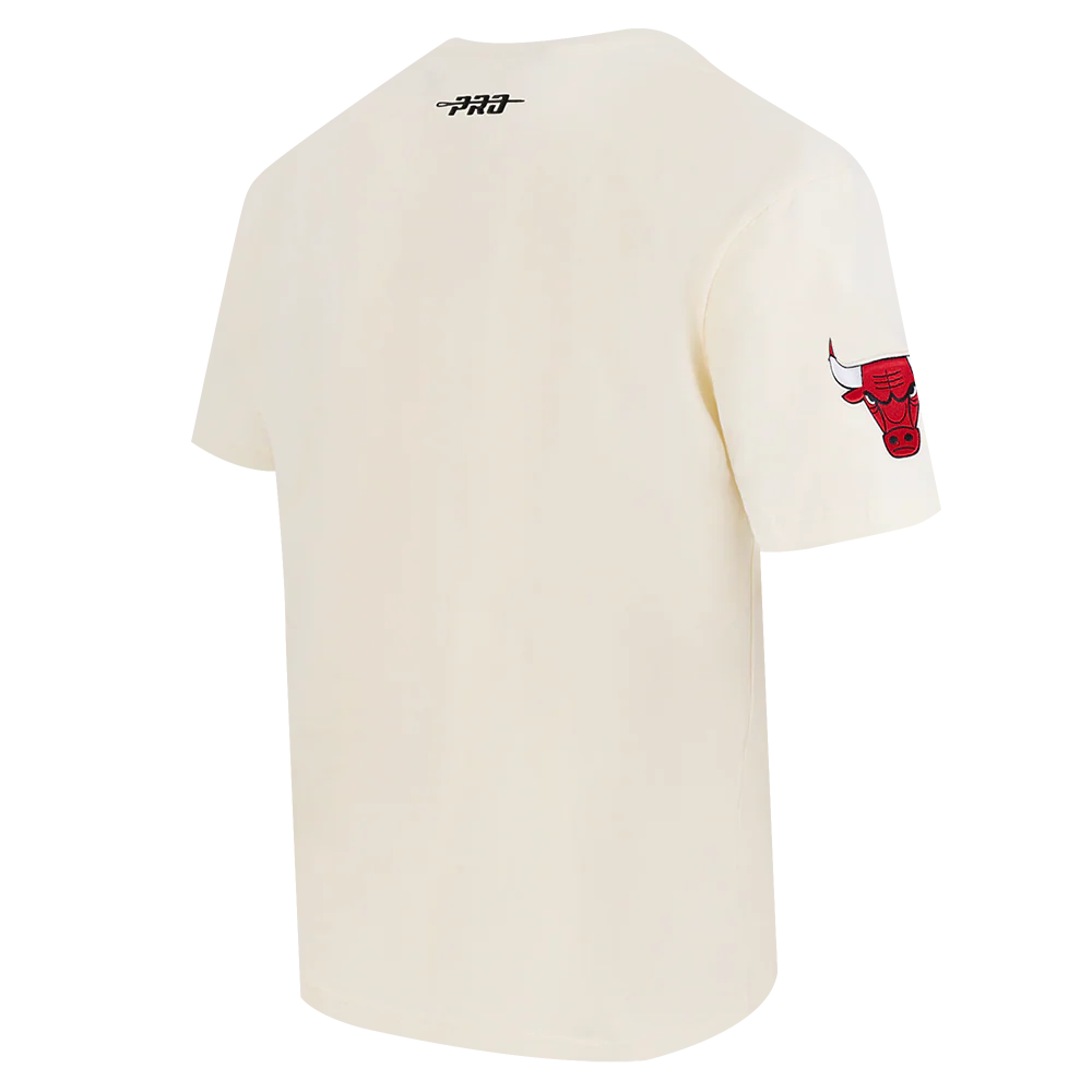 NBA CHICAGO BULLS CHROME MEN'S COTTON JERSEY DROP SHOULDER TEE (EGGSHELL) - Image 4
