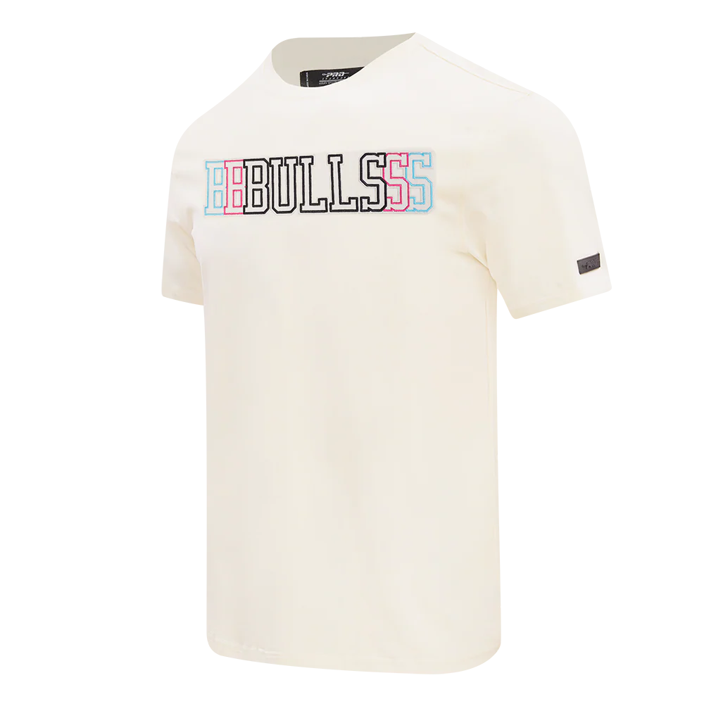 NBA CHICAGO BULLS ECHO LOGO MEN'S SINGLE JERSEY TEE (EGGSHELL) - Image 2