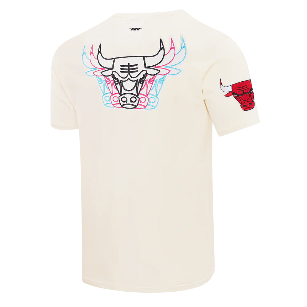 NBA CHICAGO BULLS ECHO LOGO MEN'S SINGLE JERSEY TEE (EGGSHELL) - Image 4
