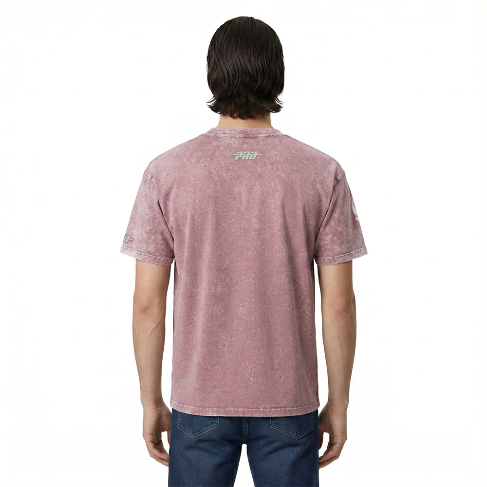 NBA CHICAGO BULLS STREET TEAM MEN'S CJ DROP SHOULDER ENZYME WASH TEE (WASHED MAUVE) - Image 2