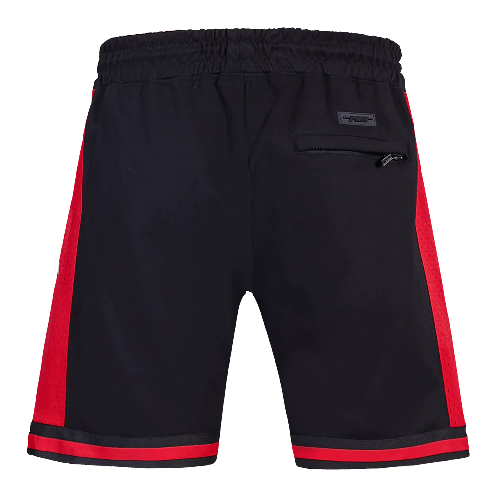 NBA CHICAGO BULLS SCRIPT TAIL MEN'S DOUBLE KNIT 2.0 SHORT (BLACK/RED) - Image 4