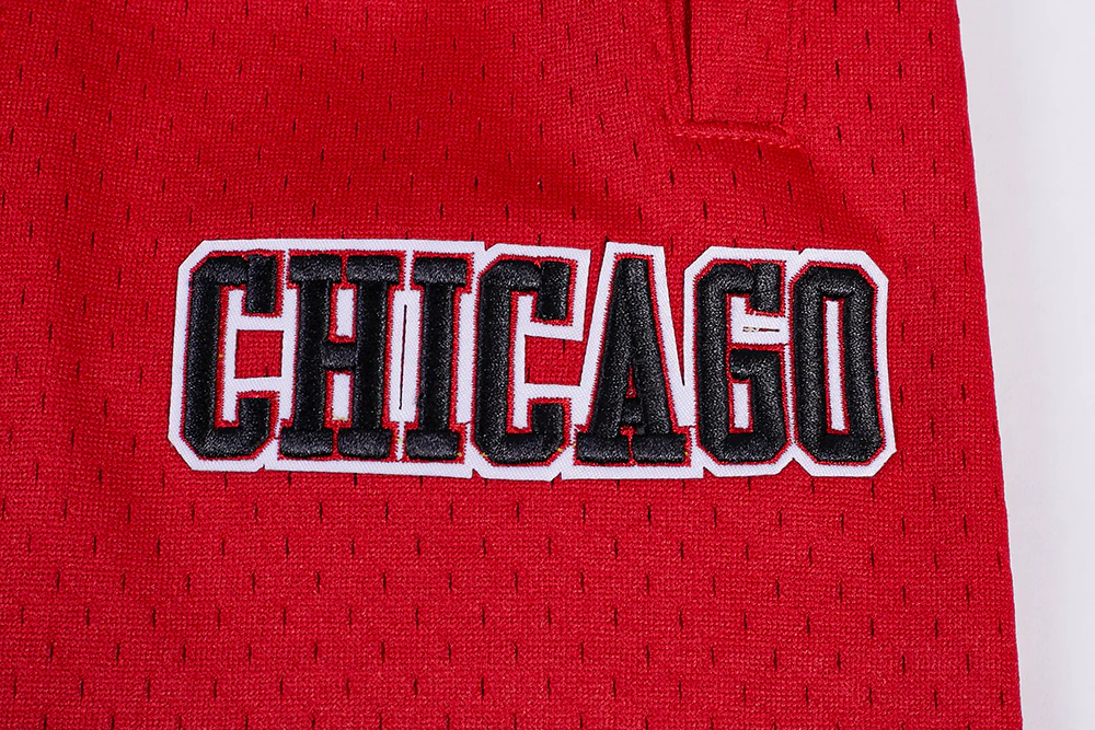 NBA CHICAGO BULLS SCRIPT TAIL MEN'S DOUBLE KNIT 2.0 SHORT (BLACK/RED) - Image 8