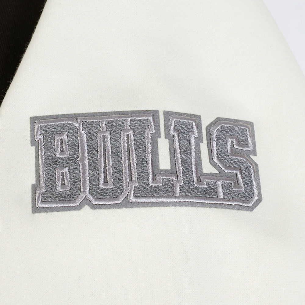 NBA CHICAGO BULLS REVERSE FRENCH TERRY MEN'S COLOR BLOCK FLEECE PULLOVER HOODIE - Image 8