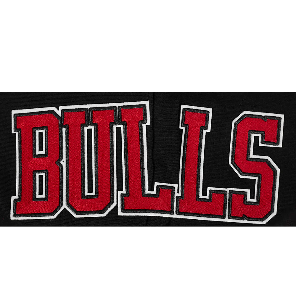 NBA CHICAGO BULLS CITY RANSOM MEN'S RIB FLC PO HOODIE (BLACK/RED/BLACK) - Image 5