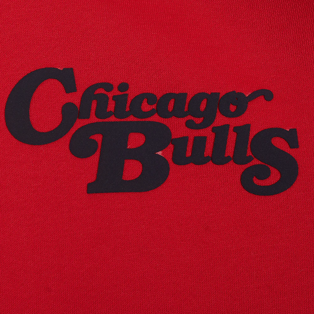 NBA CHICAGO BULLS SOUVENIR MEN'S FLEECE PULLOVER HOODIE (RED) - Image 5