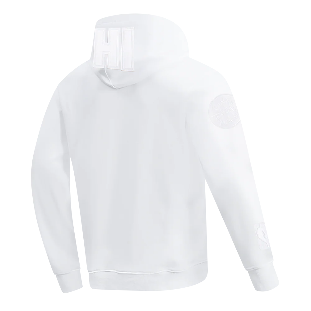 NBA CHICAGO BULLS WHITE OUT MEN'S DOUBLE KNIT PULLOVER HOODIE (WHITE) - Image 4