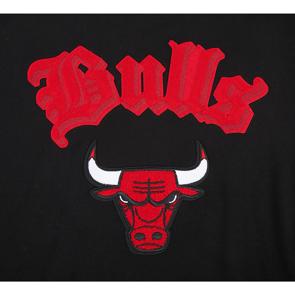 NBA CHICAGO BULLS BEST OF MEN'S DROP SHOULDER FLC PO HOODIE (BLACK) - Image 7