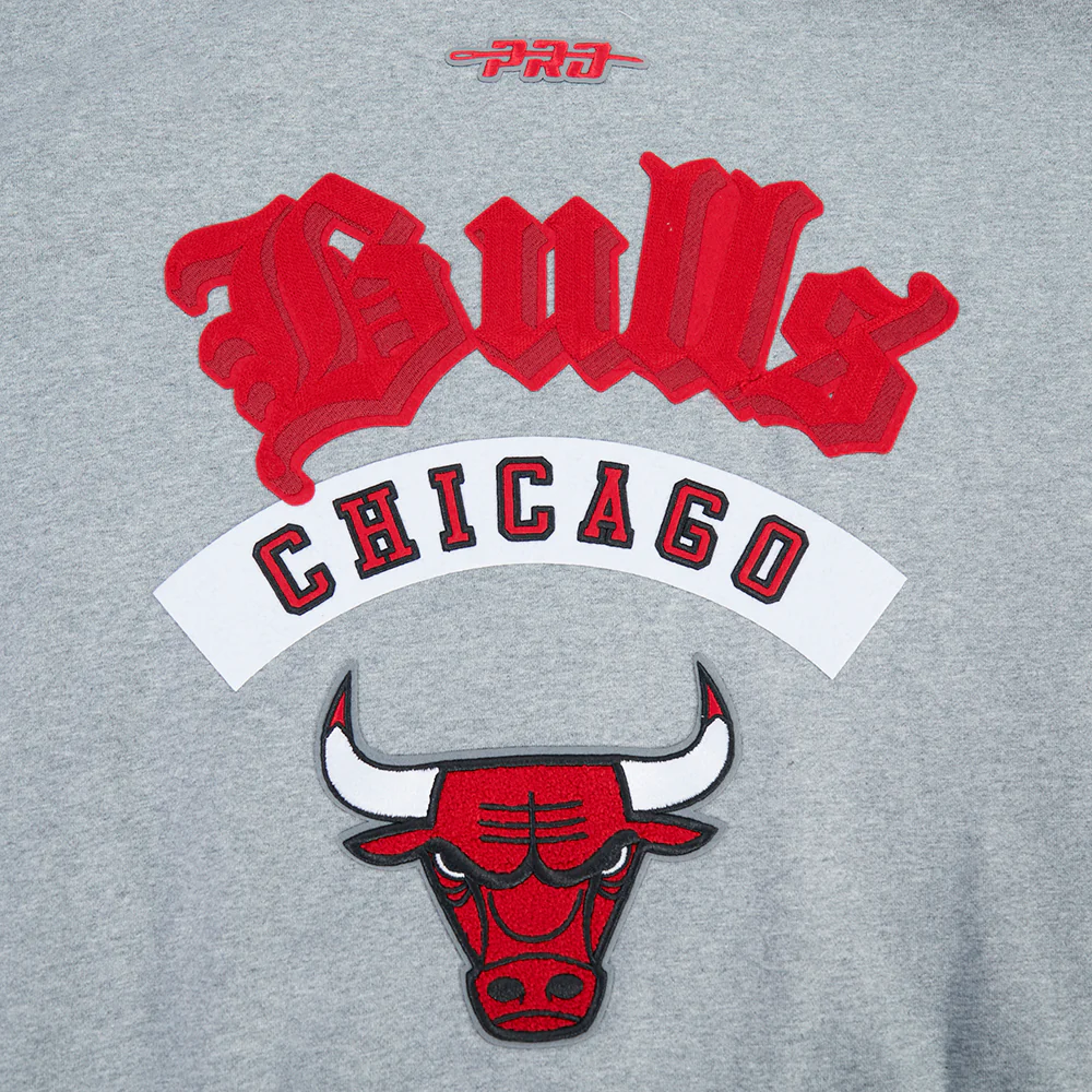 NBA CHICAGO BULLS BEST OF MEN'S DROP SHOULDER FLC PO HOODIE (DARK HEATHER GRAY) - Image 5