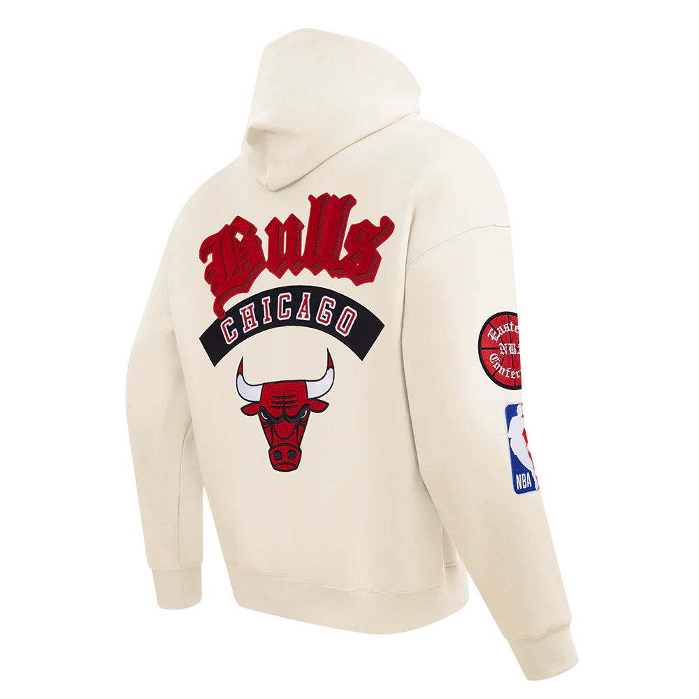 NBA CHICAGO BULLS BEST OF MEN'S DROP SHOULDER FLC PO HOODIE (EGGSHELL) - Image 4