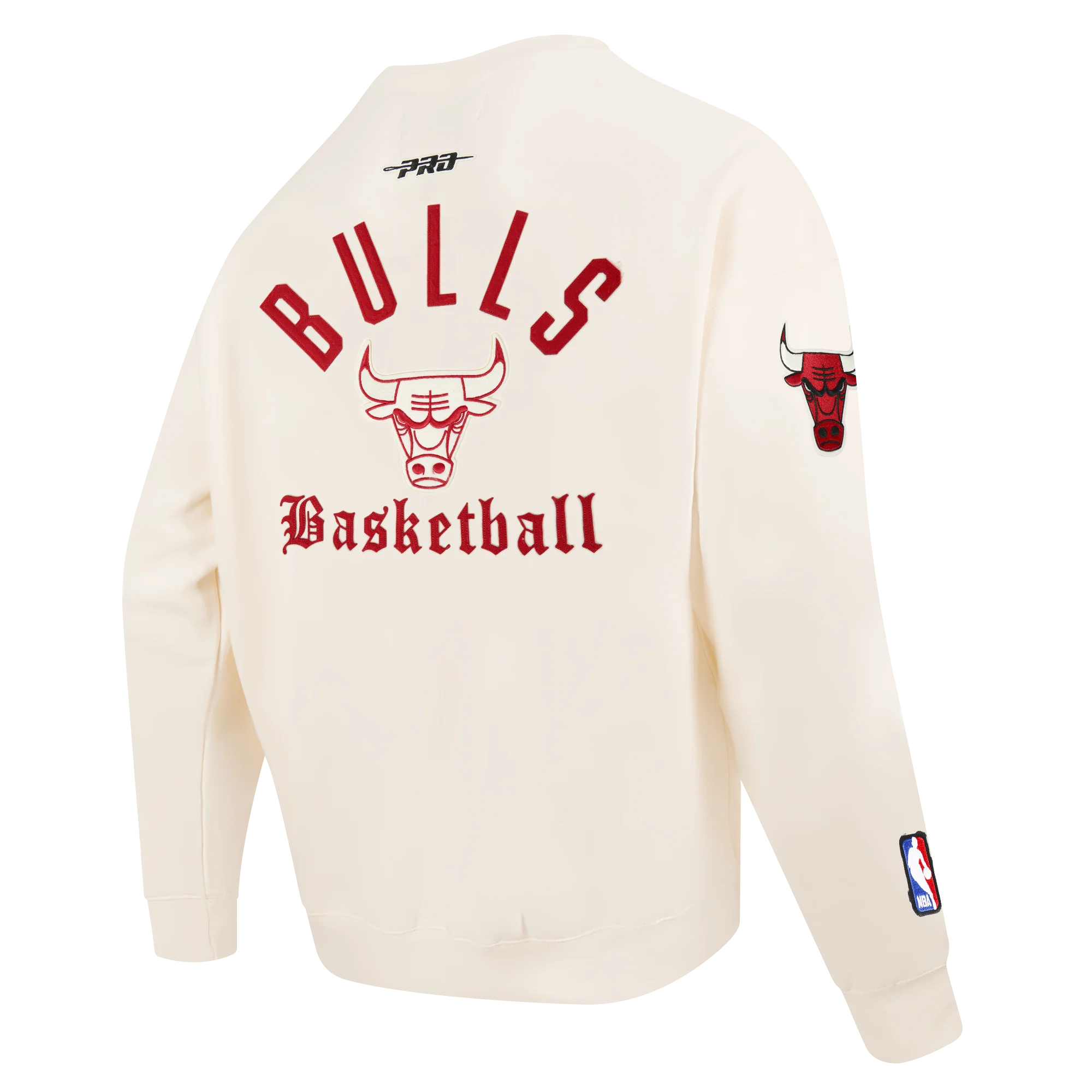 CHICAGO BULLS MODERN ORIGINALS MEN'S FLC CREWNECK (EGGSHELL) - Image 4