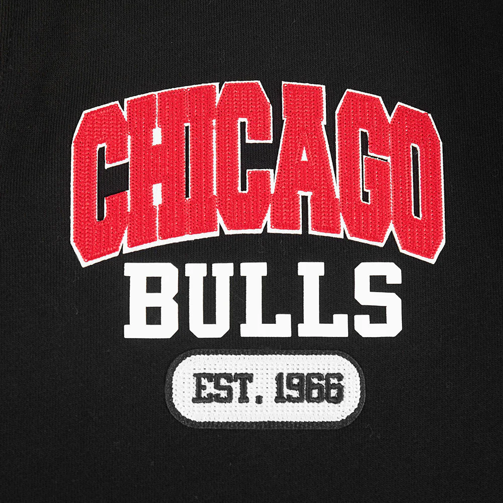 NBA CHICAGO BULLS CITY ARCH MEN'S FLC 1/4 ZIP (BLACK) - Image 6