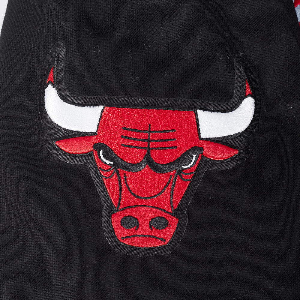 NBA CHICAGO BULLS CITY EDITION 25-26 MEN'S RIB FLC PO HOODIE (BLACK/RED/BLACK) - Image 7