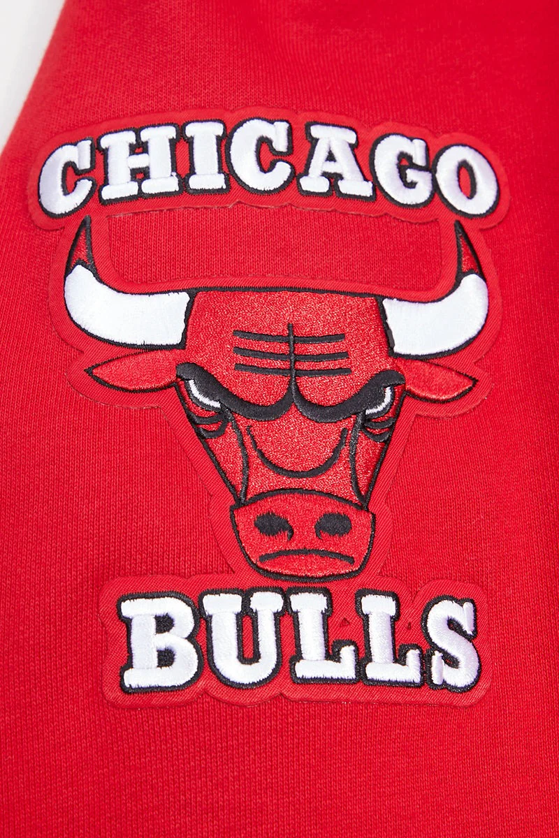 NBA CHICAGO BULLS RETRO CLASSIC MEN'S PULLOVER HOODIE (RED/BLACK) - Image 6