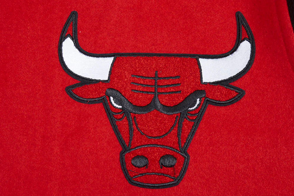 NBA CHICAGO BULLS SCRIPT TAIL MEN'S RIB WOOL VARSITY (RED/BLACK) - Image 5