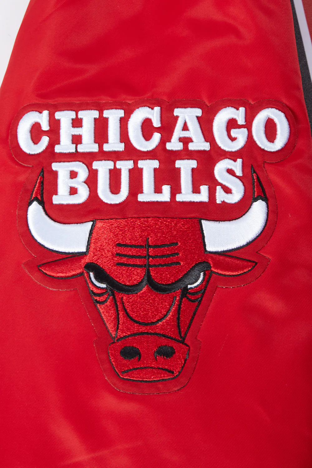 NBA CHICAGO BULLS BIG LOGO MEN'S SATIN JACKET (RED) - Image 6