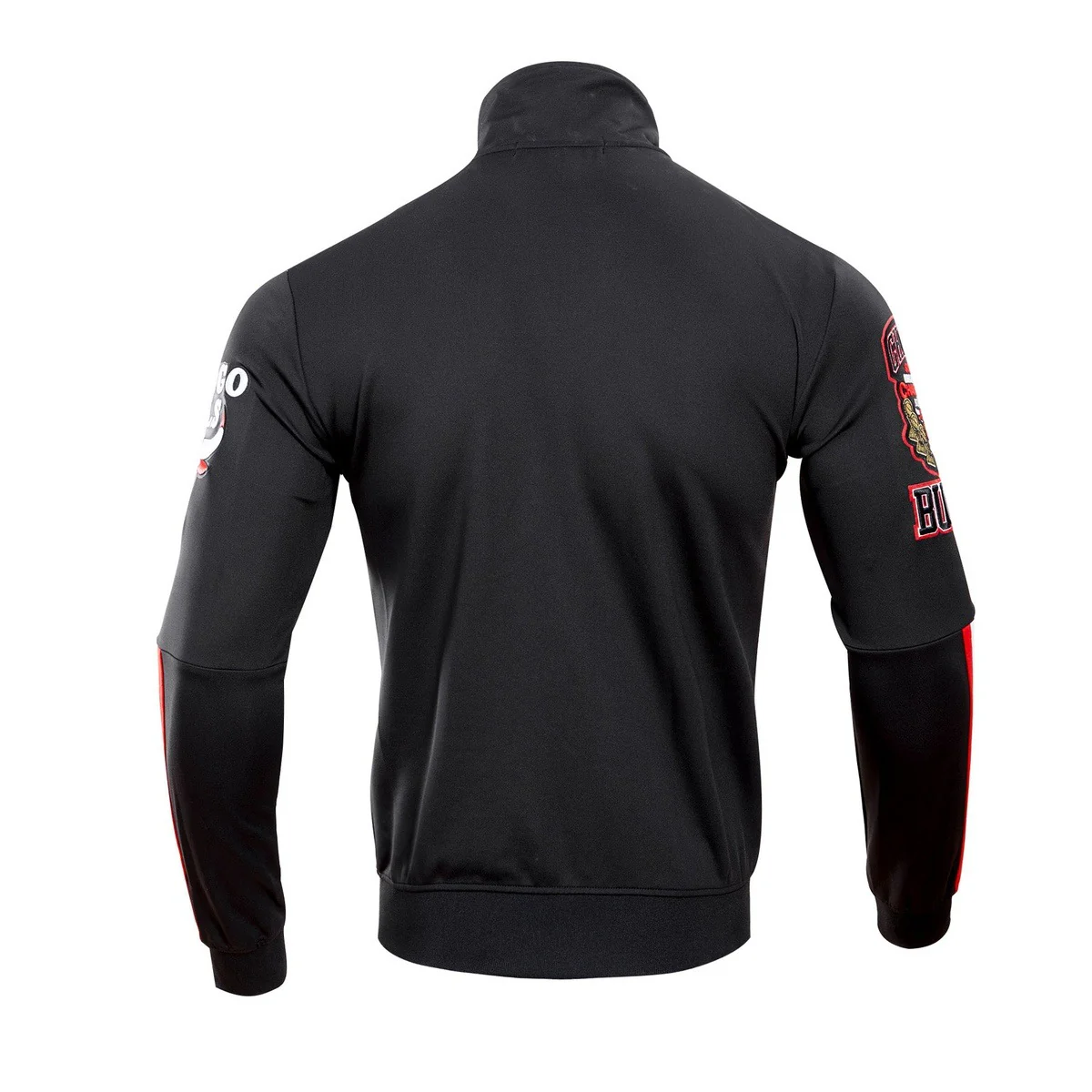 NBA CHICAGO BULLS CLASSIC MEN'S TRACK JACKET (BLACK) - Image 4