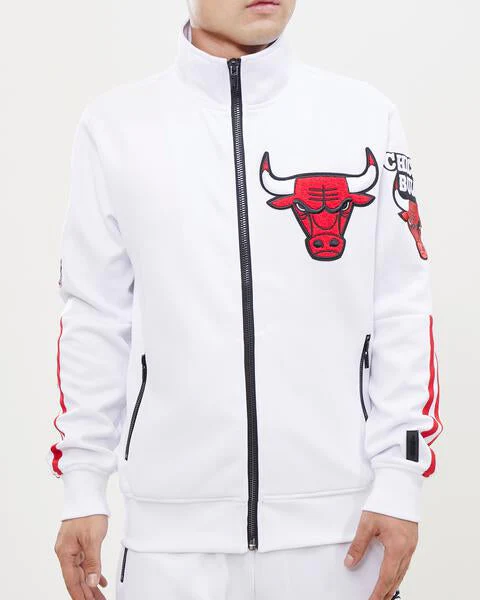 NBA CHICAGO BULLS CLASSIC MEN'S TRACK JACKET (RED) - Image 11