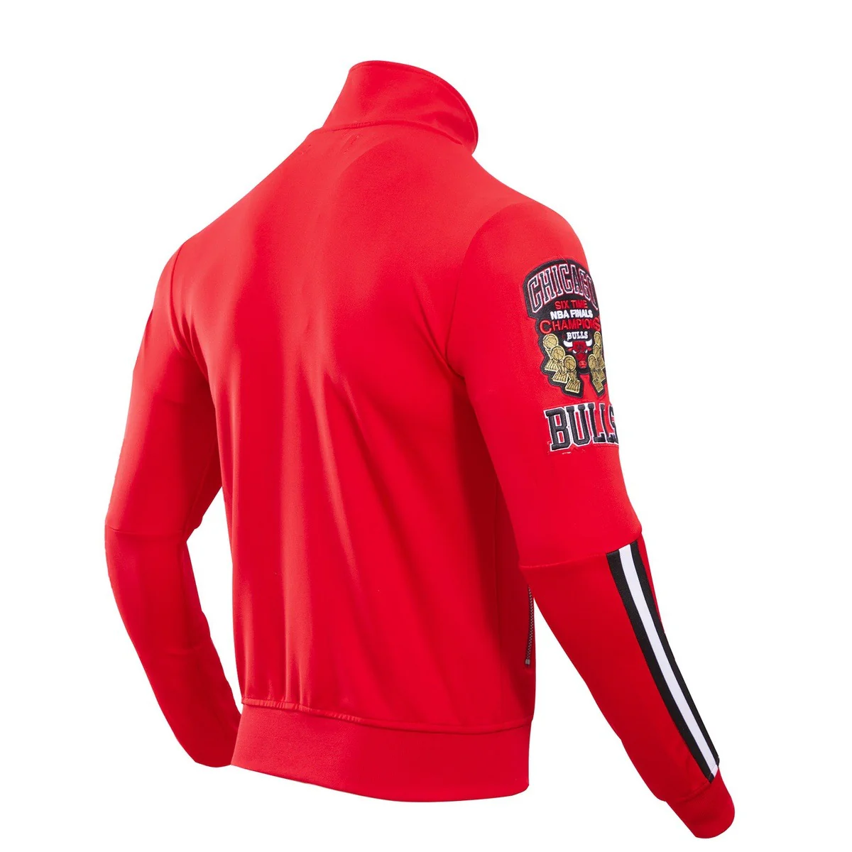 NBA CHICAGO BULLS CLASSIC MEN'S TRACK JACKET (RED) - Image 3