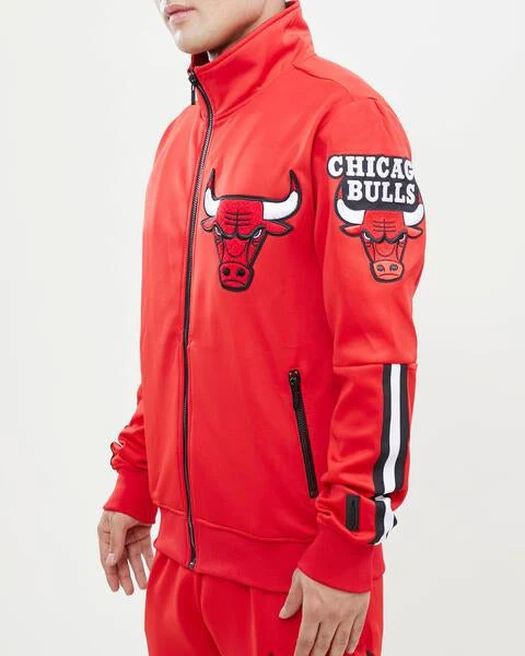 NBA CHICAGO BULLS CLASSIC MEN'S TRACK JACKET (RED) - Image 9