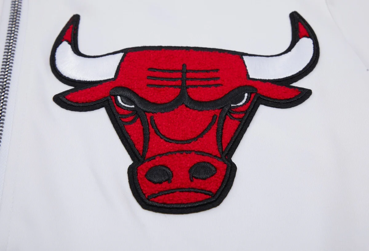 NBA CHICAGO BULLS CLASSIC MEN'S TRACK JACKET (WHITE) - Image 6