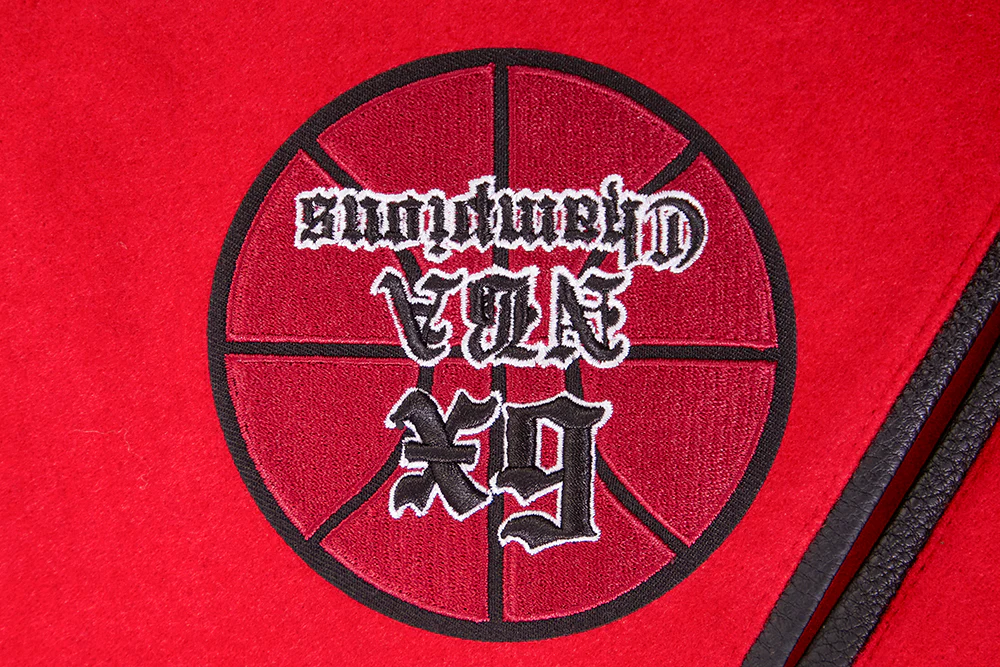 NBA CHICAGO BULLS PRO PREP MEN'S WOOL VARSITY JACKET (RED/BLACK) - Image 7