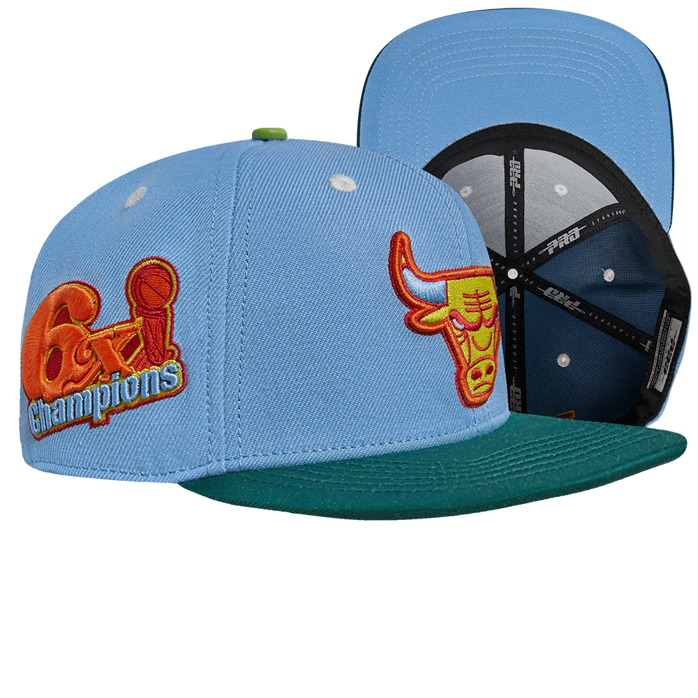 NBA CHICAGO BULLS RETRO SNAPBACK (UNI BLUE/ GREEN) - Image 8