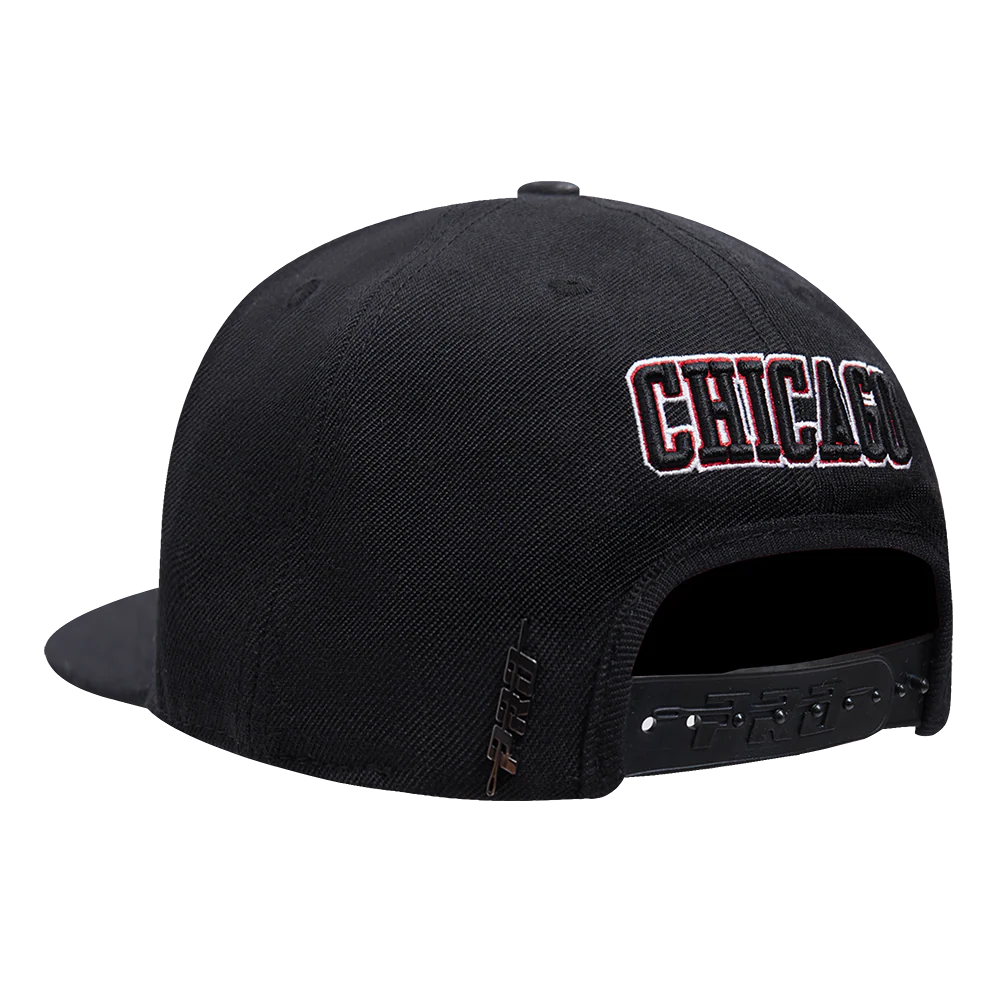 NBA CHICAGO BULLS SCRIPT TAIL WOOL SNAPBACK (BLACK) - Image 4