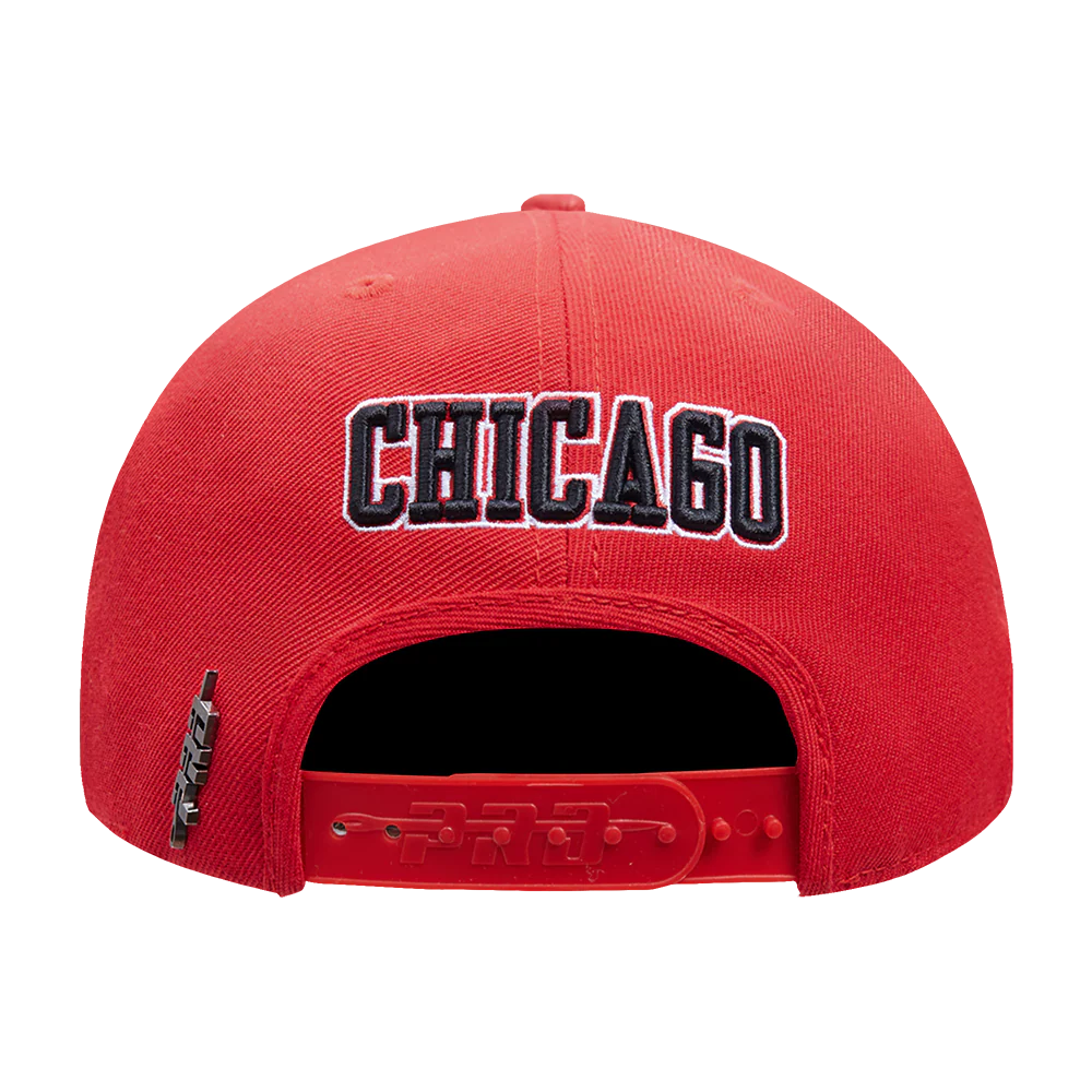 NBA CHICAGO BULLS SCRIPT TAIL WOOL SNAPBACK (RED) - Image 3