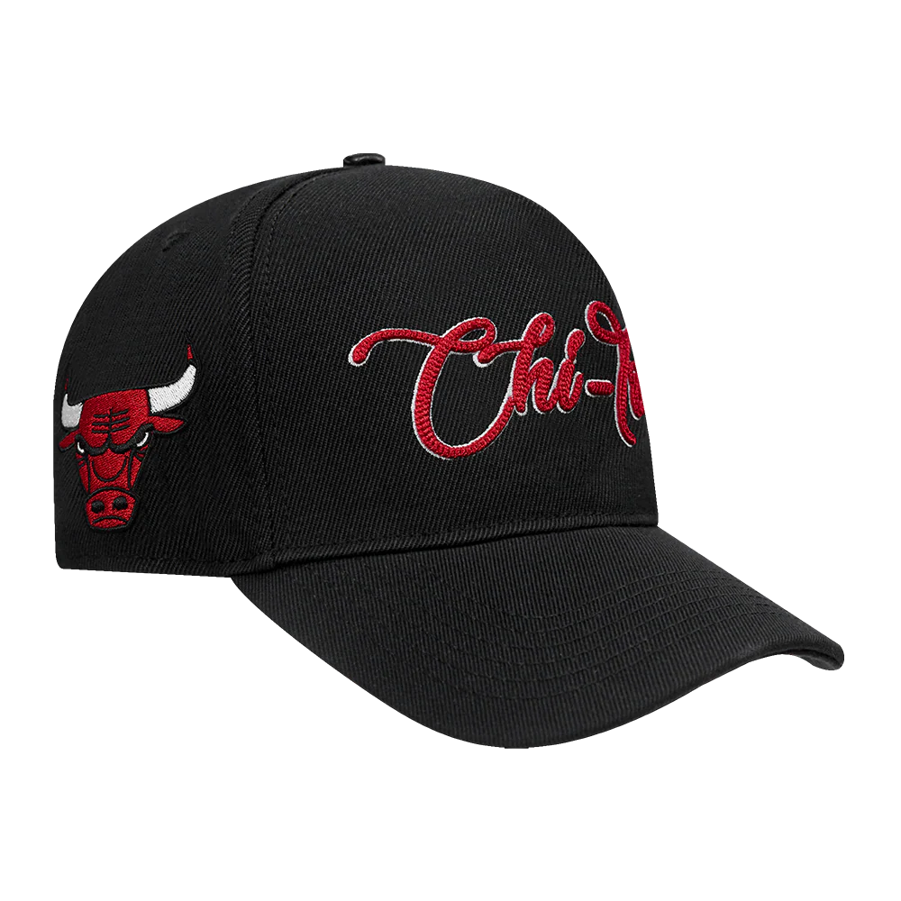NBA CHICAGO BULLS CITY SIGNATURE MEN'S PINCH FRONT SNAPBACK HAT (BLACK) - Image 3