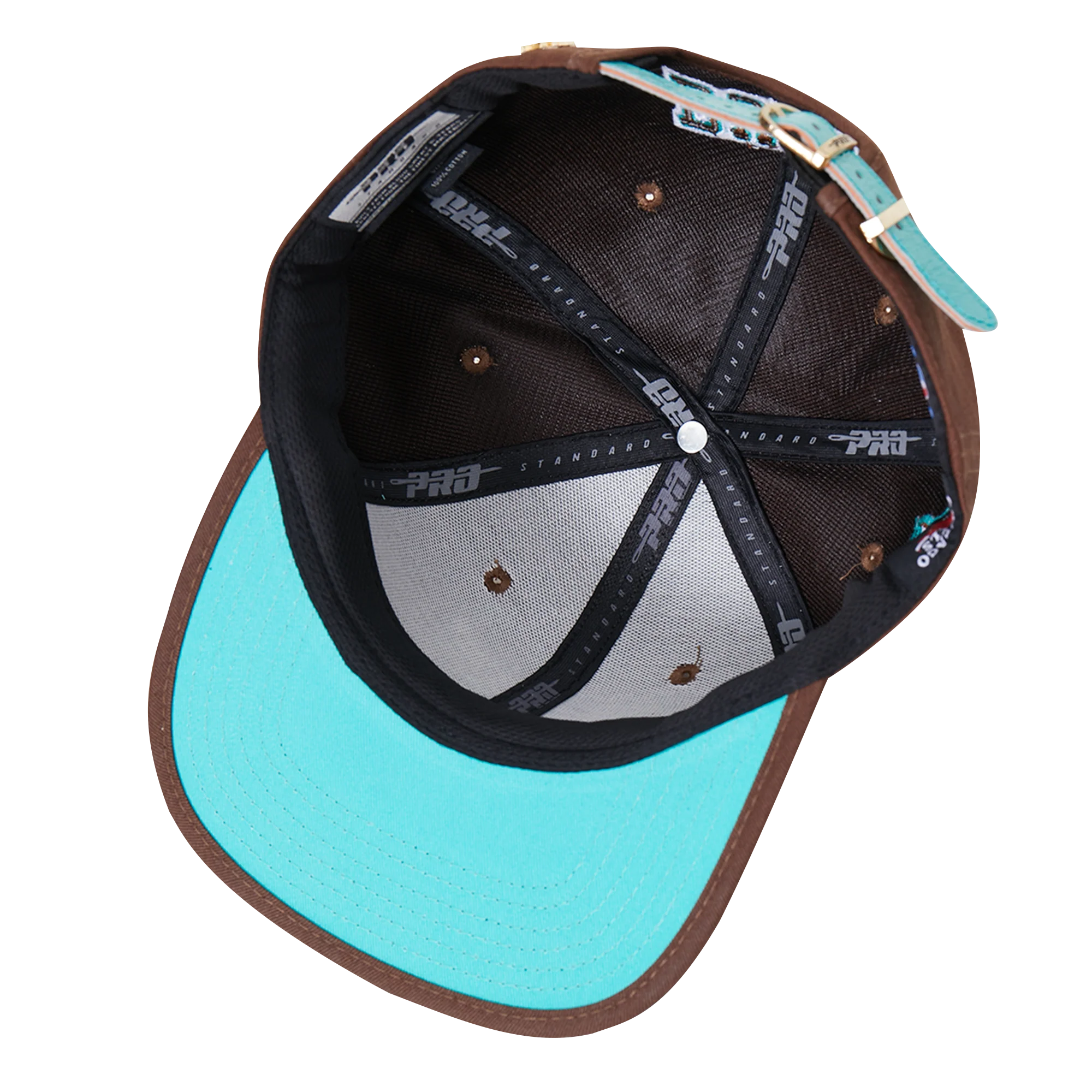NBA CHICAGO BULLS GATOR VISOR UNISEX STRAPBACK HAT (BROWN) - Image 2
