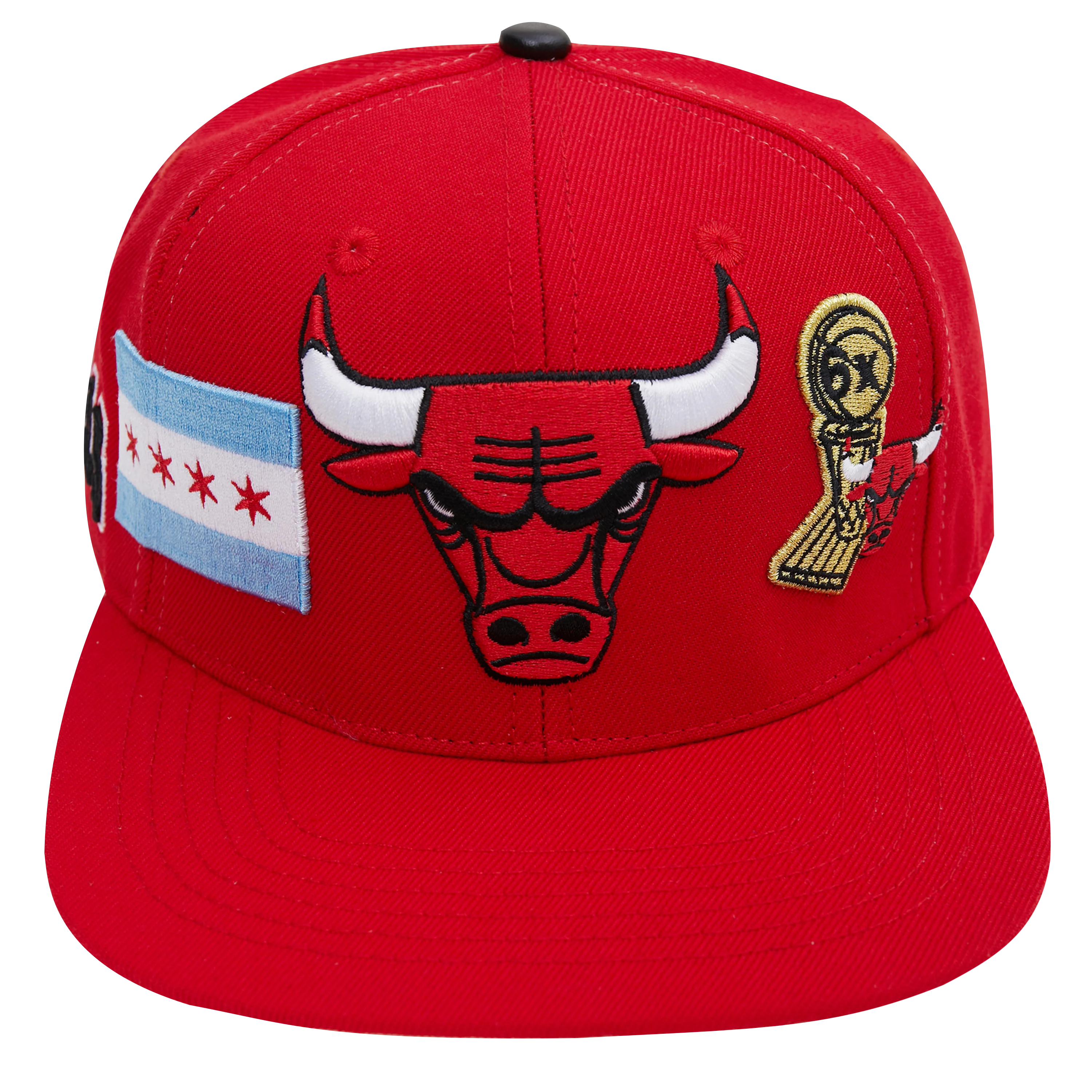 NBA CHICAGO BULLS CITY DOUBLE FRONT LOGO SNAPBACK HAT (RED)