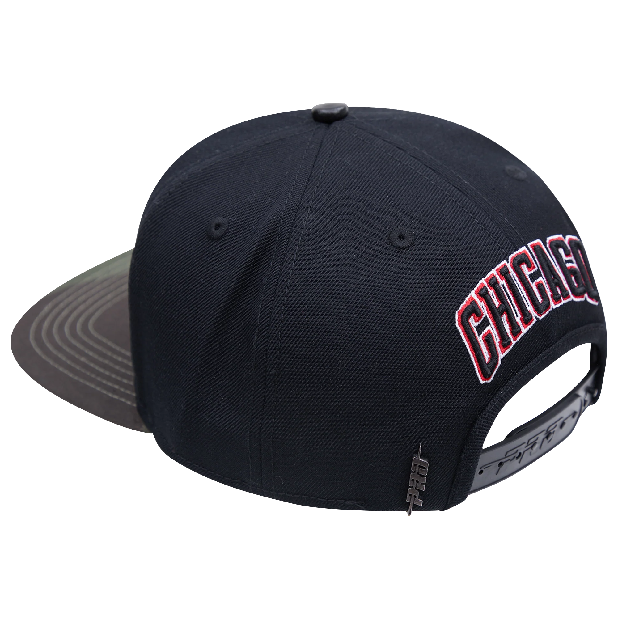 NBA CHICAGO BULLS LOGO UNISEX SNAPBACK HAT CAMO (BLACK/CAMO) - Image 3