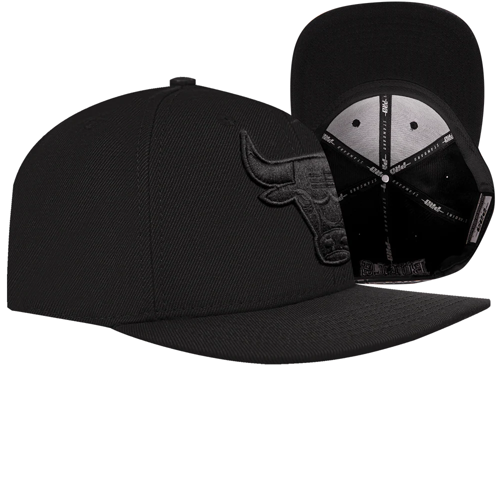 NBA CHICAGO BULLS NEUTRAL WOOL UNISEX SNAPBACK HAT (BLACK) - Image 2