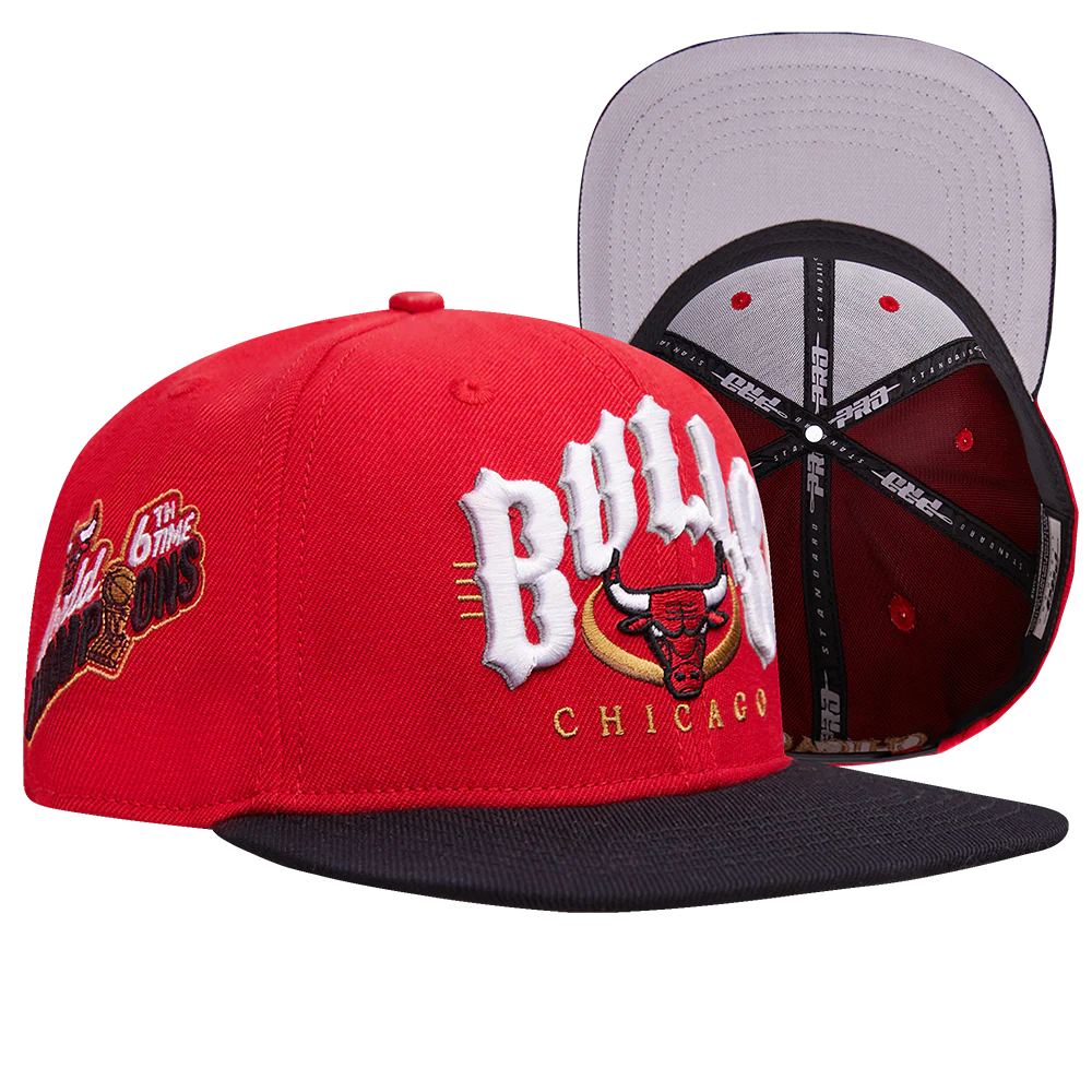 NBA CHICAGO BULLS CLUB ARCH WOOL SNAPBACK HAT (RED/BLACK) - Image 8