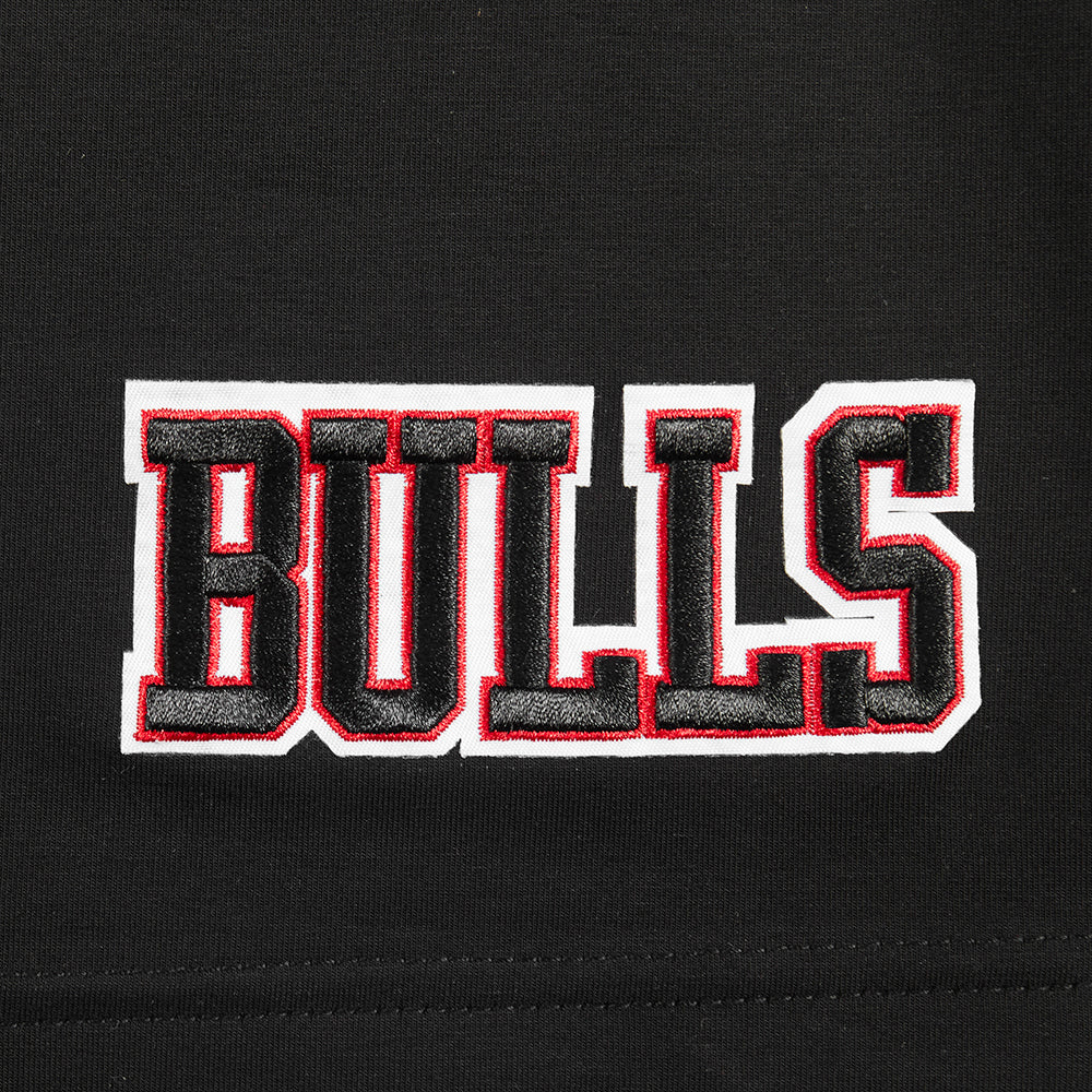 NBA CHICAGO BULLS GAME DAY CLASSICS WOMEN'S SINGLE JERSEY BABY DOLL TEE (BLACK) - Image 6