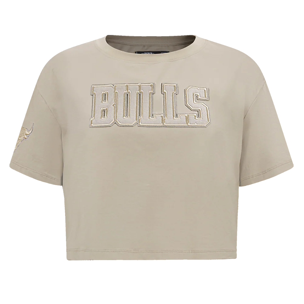 NBA CHICAGO BULLS NEUTRAL WOMEN'S BOXY TEE (TAUPE)