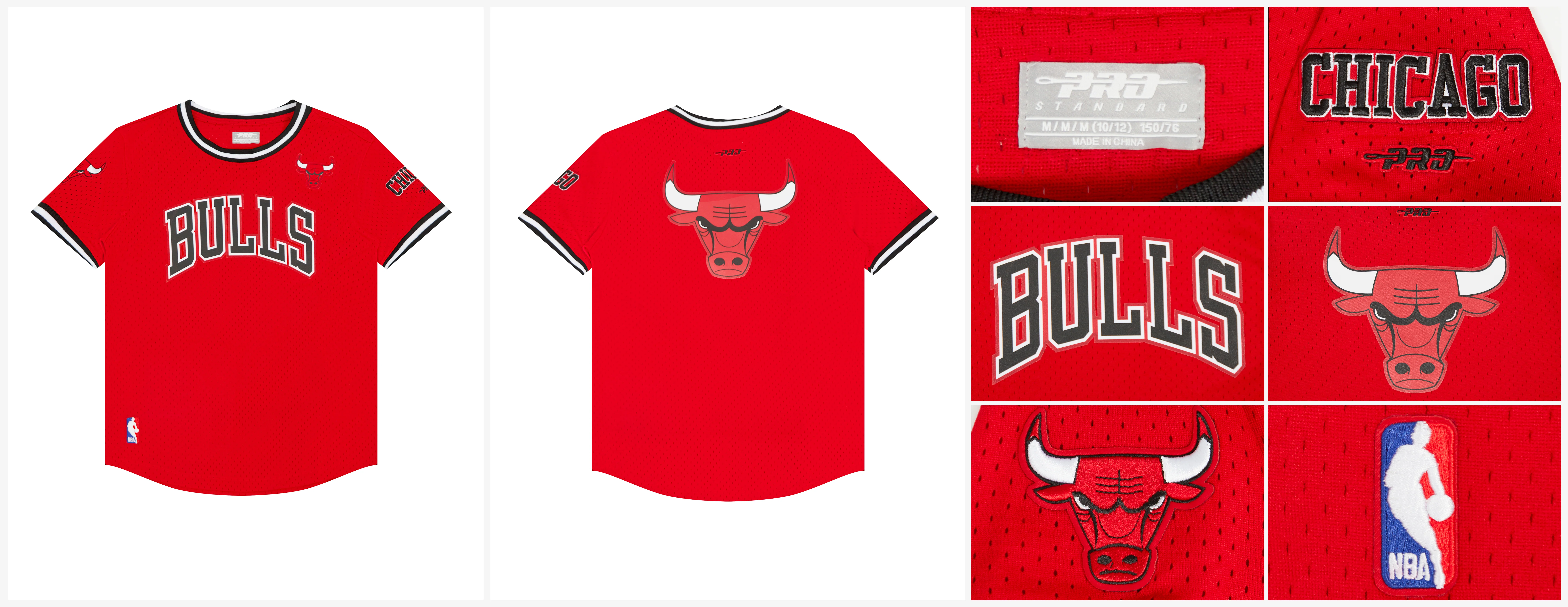 NBA CHICAGO BULLS CLASSIC BIG BOYS SHORT SLEEVE MESH TEE (RED/BLACK) - Image 11