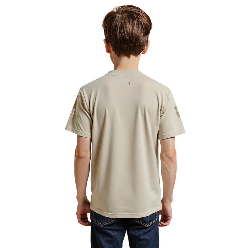 NBA CHICAGO BULLS NEUTRAL BIG BOYS SINGLE JERSEY TEE (TAUPE) - Image 2