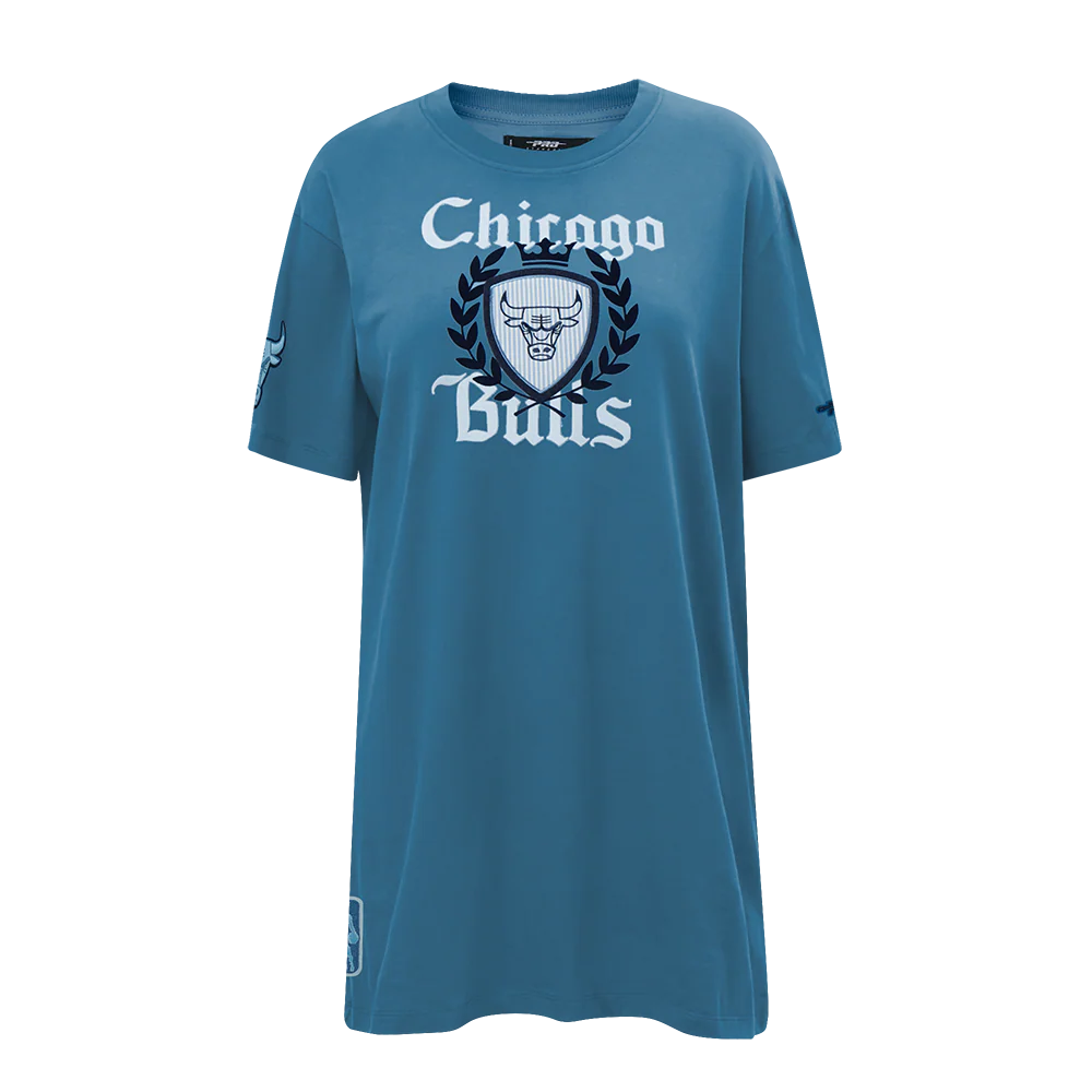 NBA CHICAGO BULLS COUNTRY CLUB WOMEN'S TEE DRESS (STEEL BLUE)