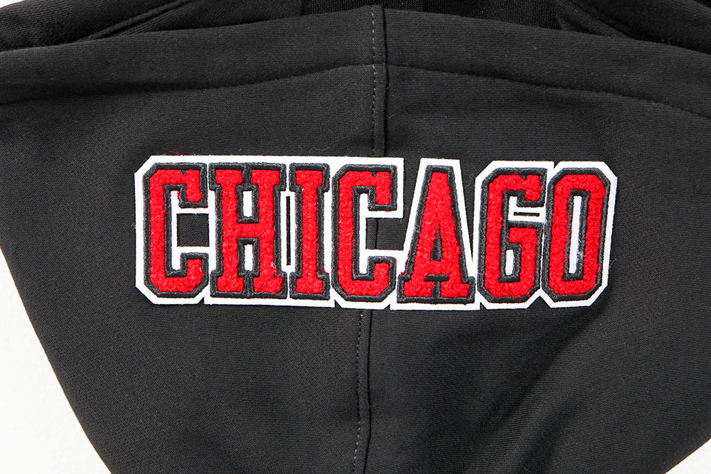 NBA CHICAGO BULLS CLASSIC BIG BOYS FLEECE FULL ZIP HOODIE (BLACK) - Image 8